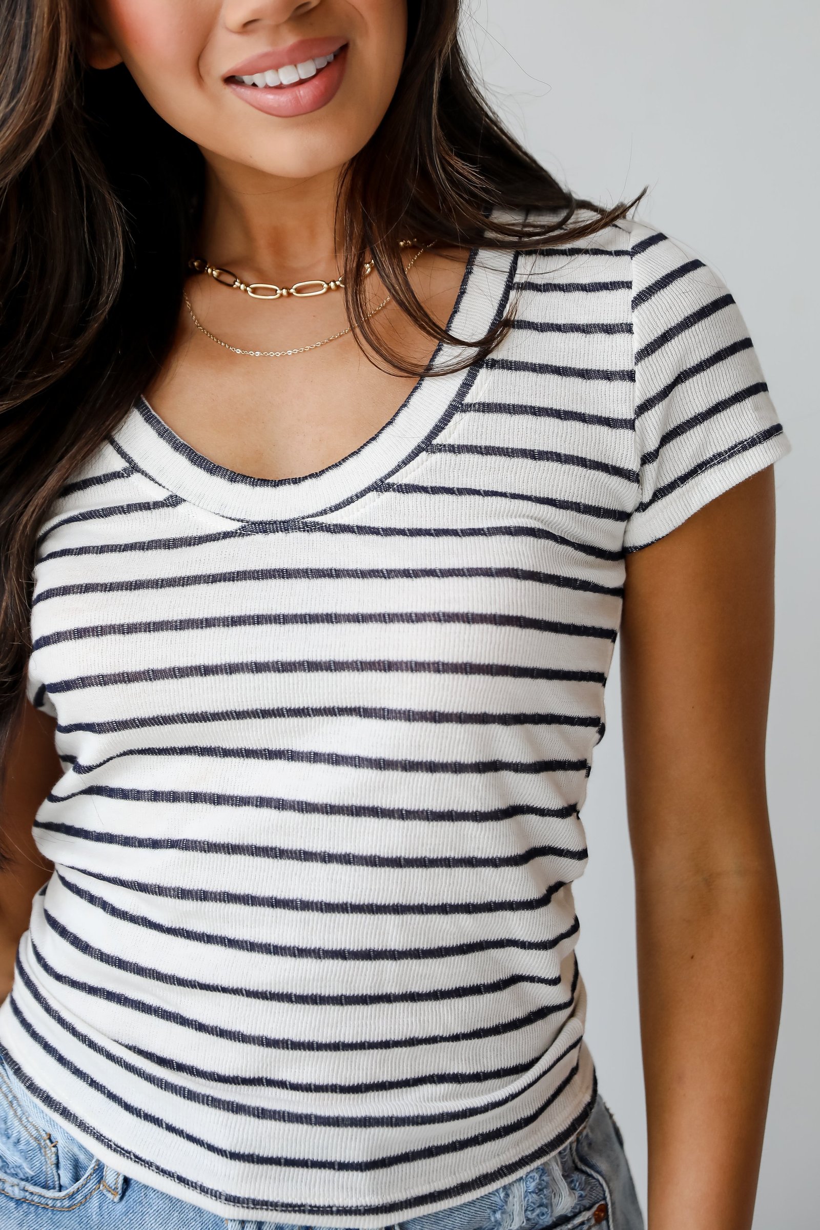 Meghan Striped Tee WE13